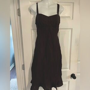 Brown spaghetti strap dress by Denver Hayes size XS